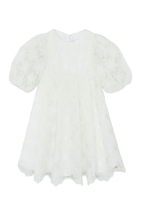 Robe - Ecru tulle fleuri