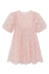 Robe - Rose poudré tulle fleuri
