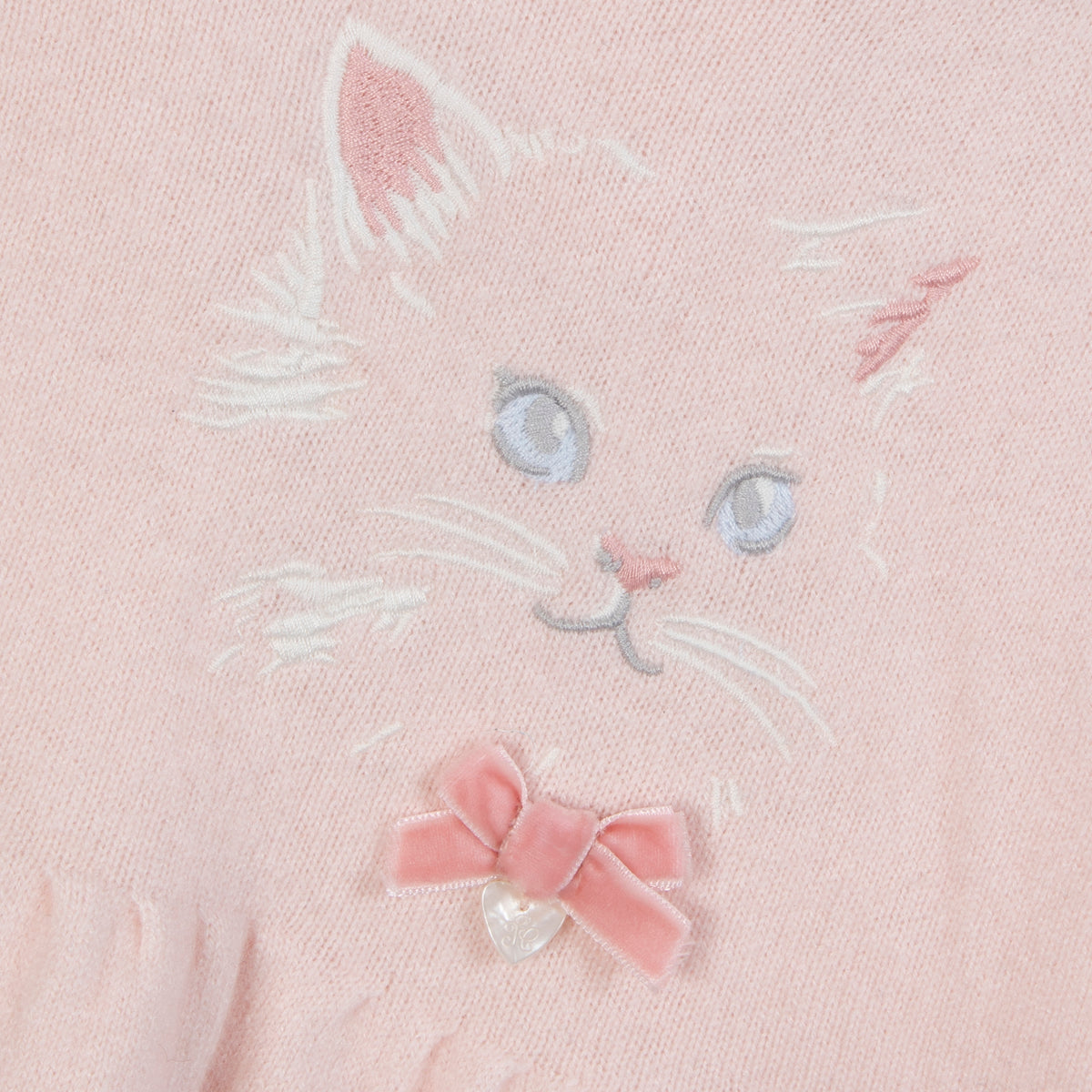Rose Pâle / Robe - Rose Pâle Broderie Chat