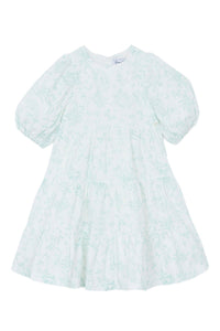 Robe - Vert d'eau inspiration Toile de Jouy