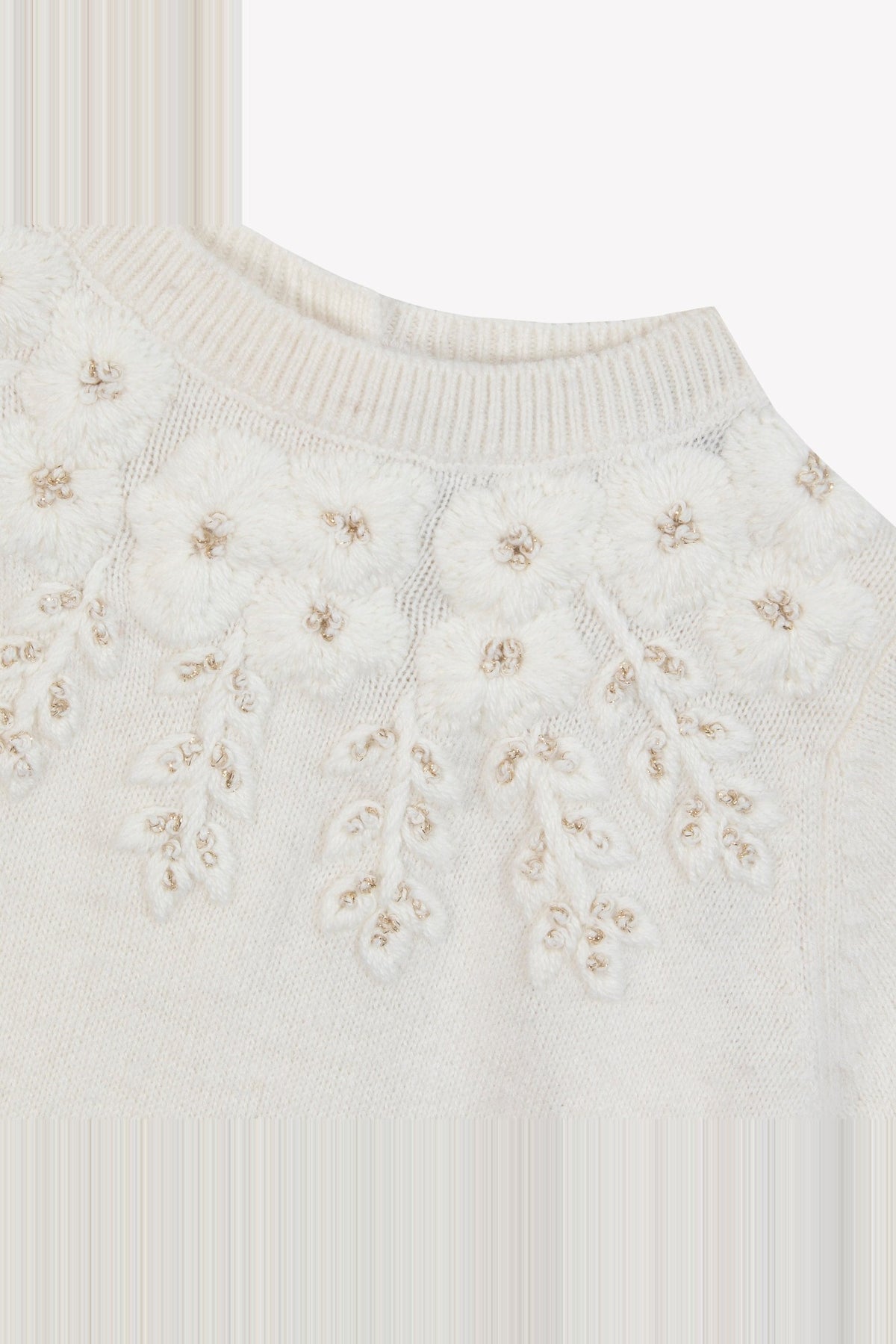 Robe jardin d'hiver en laine - Nacre