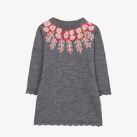 Gris Chiné Moyen / Robe - Gris Chiné Broderies