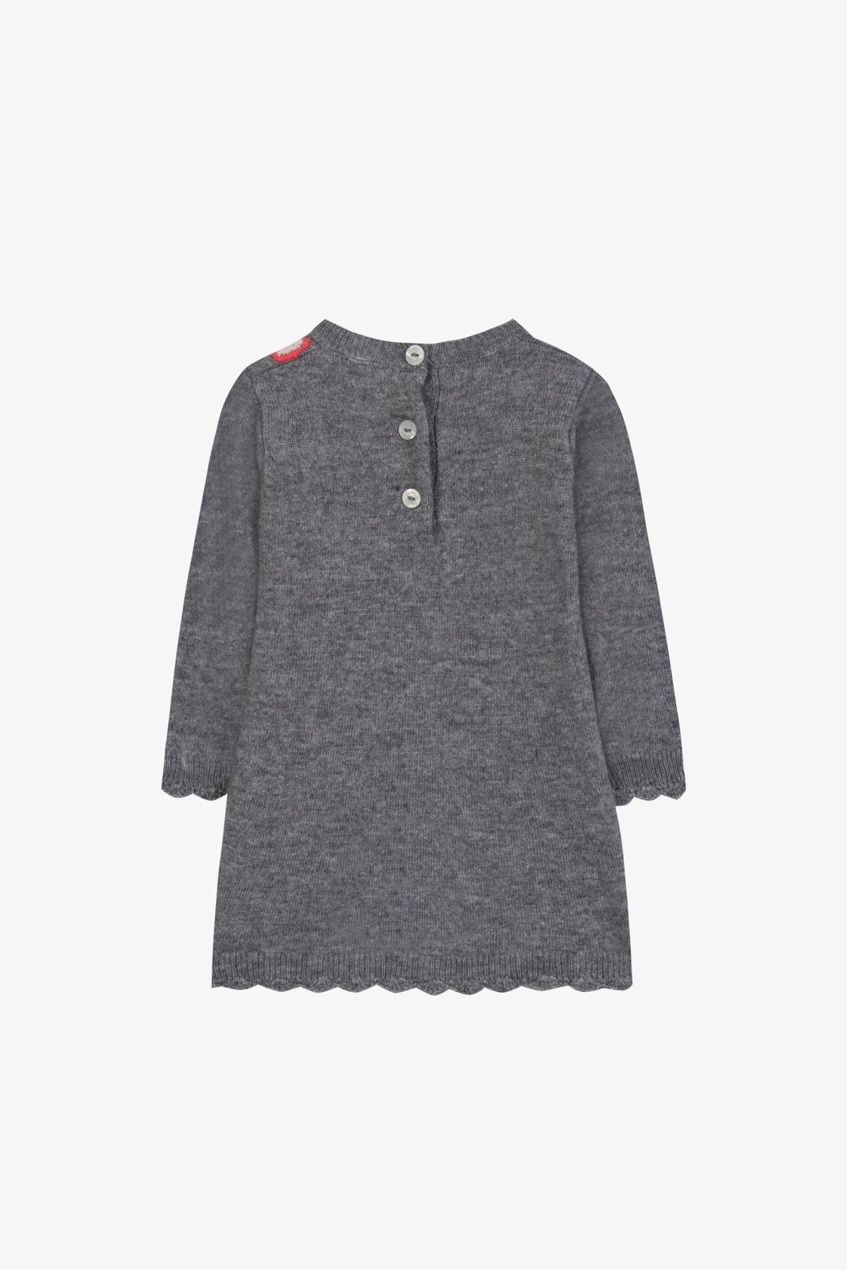 Robe preppy winter en laine - Gris chiné