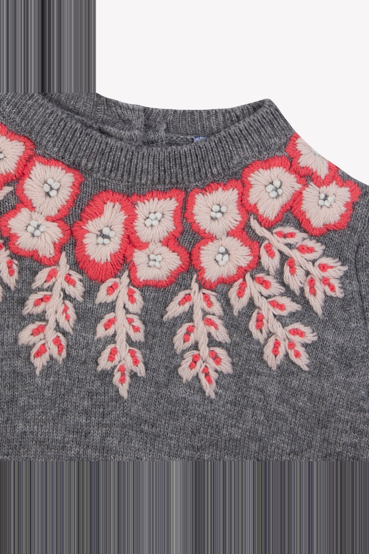 Robe preppy winter en laine - Gris chiné