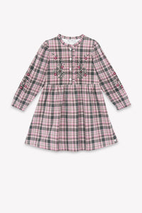 Robe - Vert de gris à carreaux