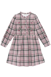 Robe - Vert de gris à carreaux