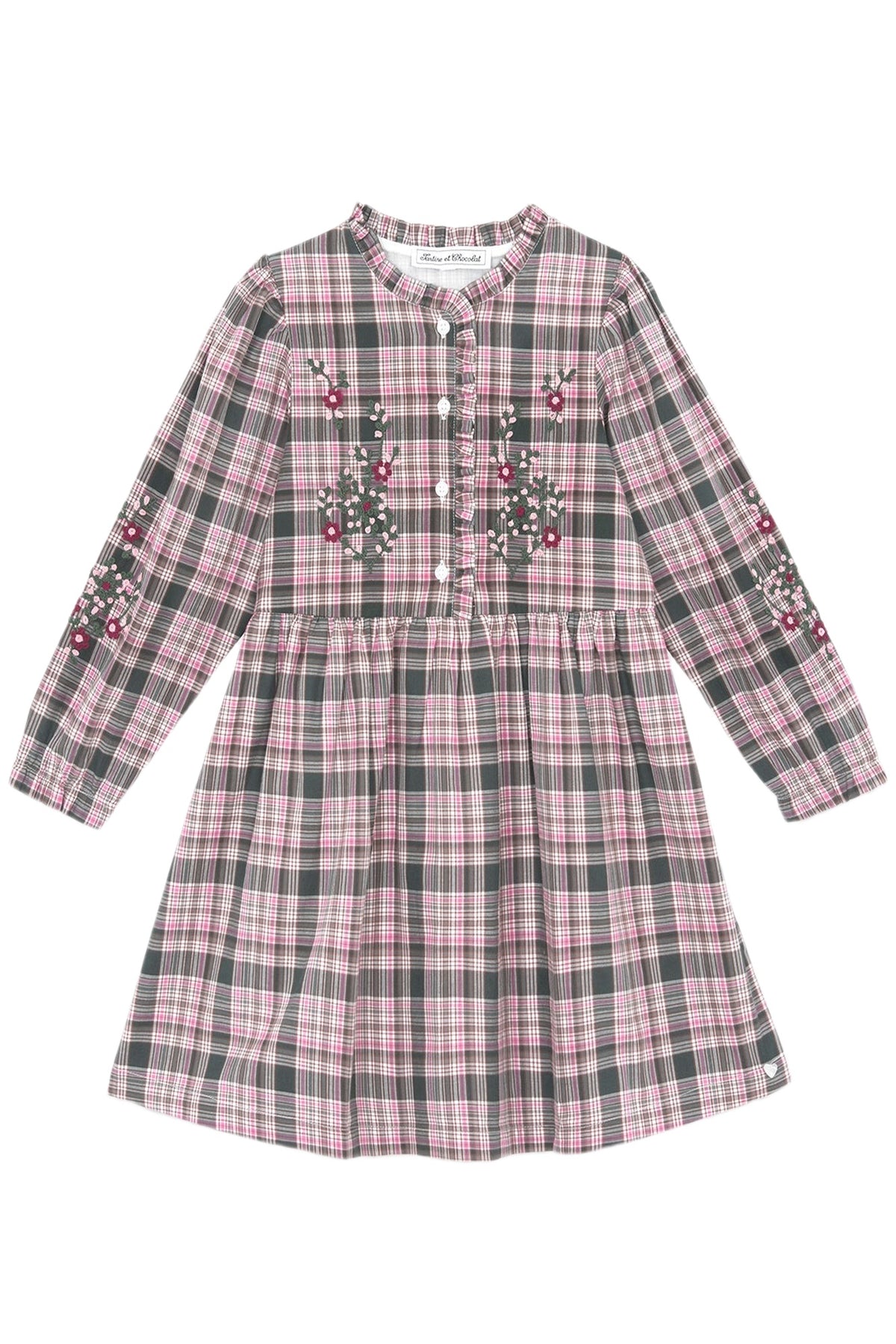 Robe - Vert de gris à carreaux