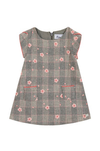 Robe - Gris chiné fleurs