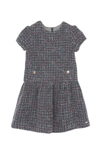 Robe - Gris foncé en tweed