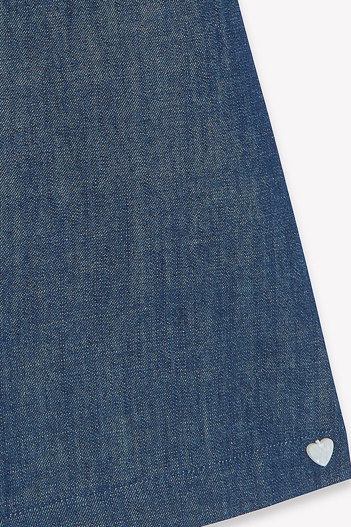 Indigo / Robe - Chambray Col Claudine