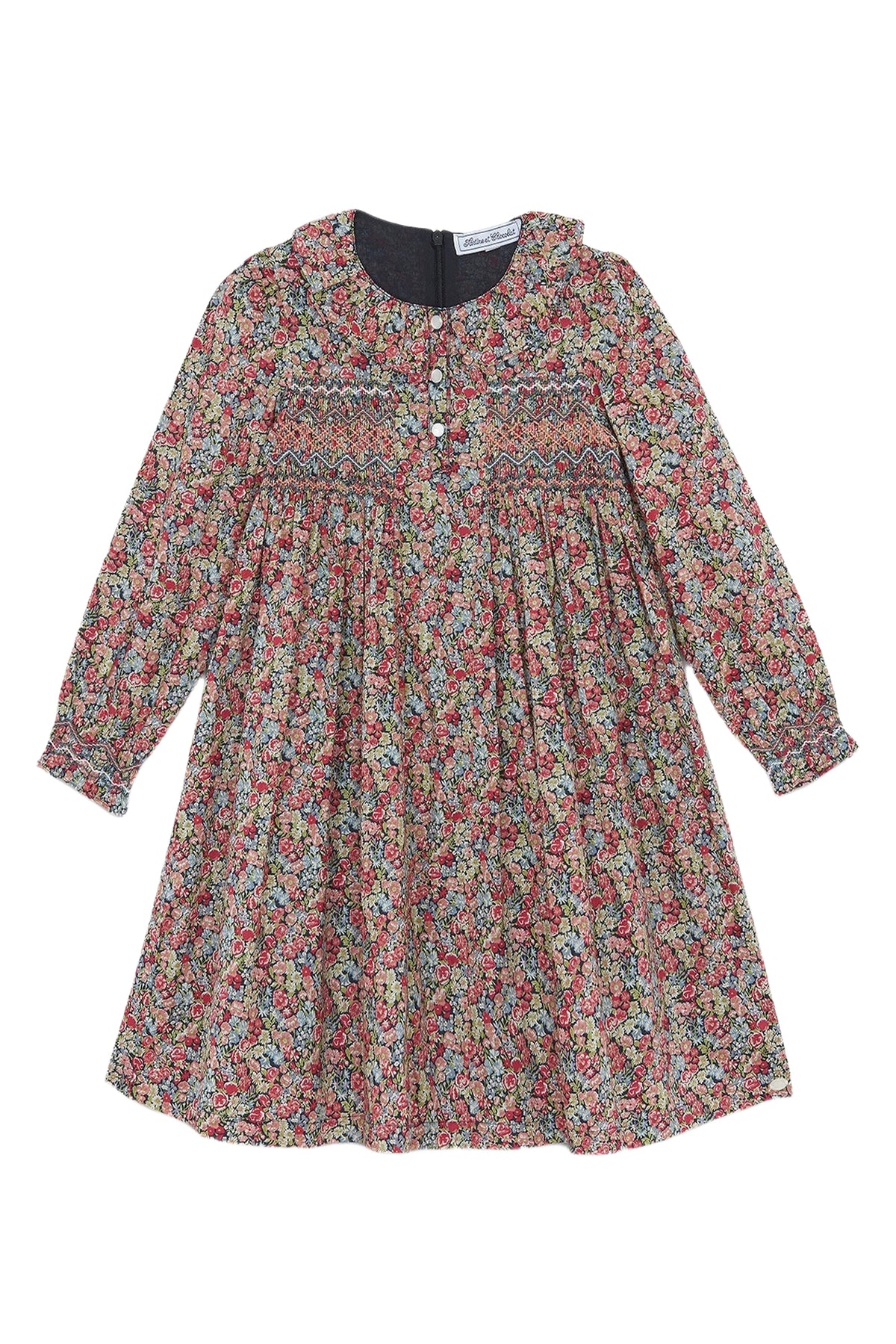 Robe preppy winter en coton - Anthracite