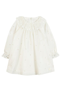 Robe - Ecru en velours