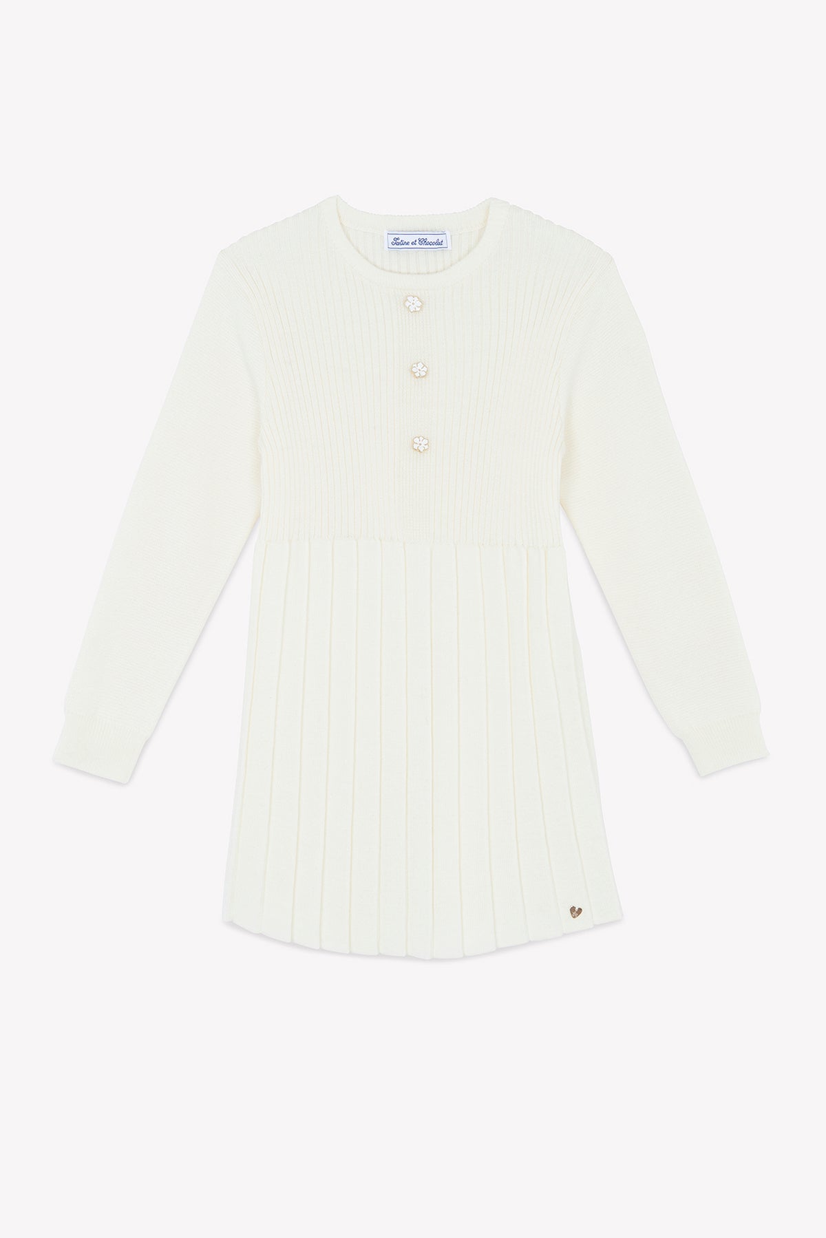 Nacre / Robe - Ecru En Maille