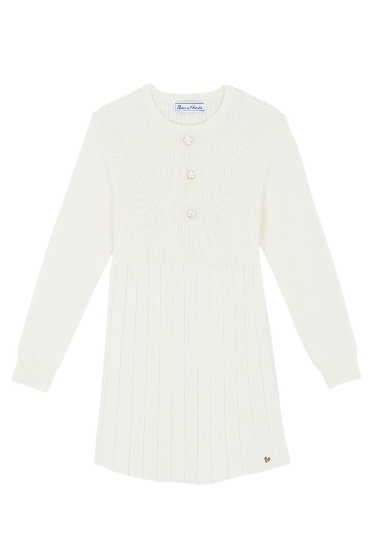 Robe - Ecru en maille
