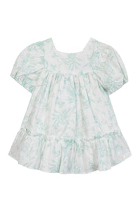 Robe - Vert d'eau inspiration Toile de Jouy