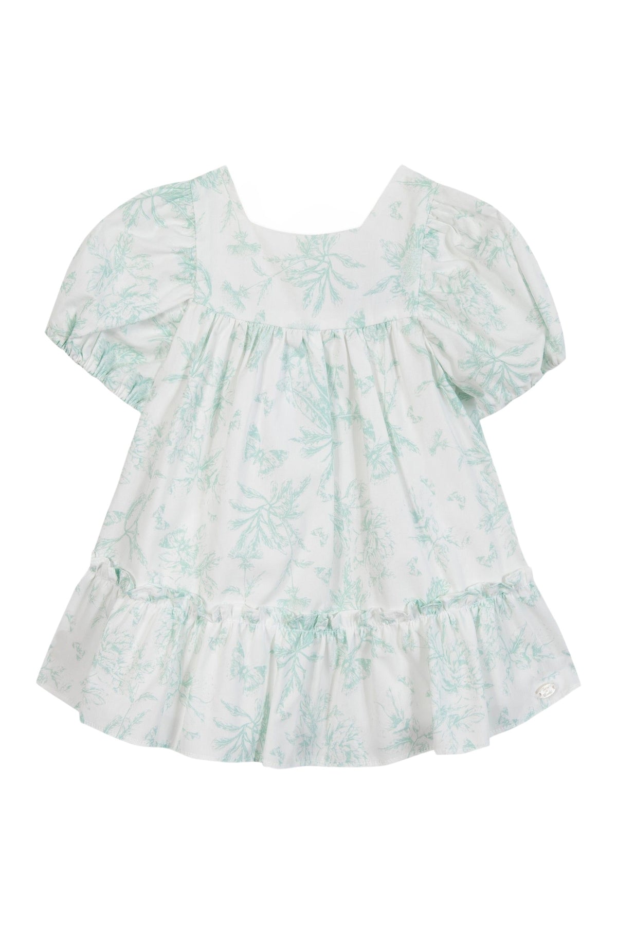 Robe - Vert d'eau inspiration Toile de Jouy