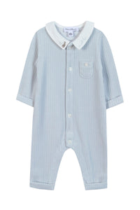 Combinaison longue en coton - Bleu céleste