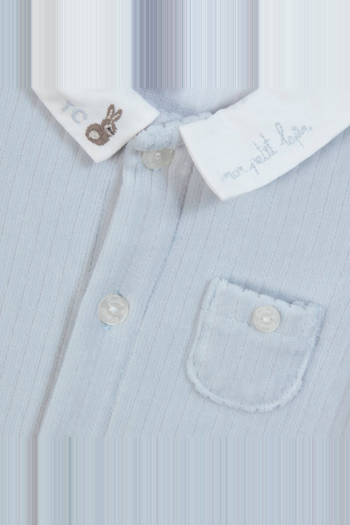 Combinaison longue en coton - Bleu céleste