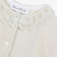 Nacre / Combinaison Longue - Ecru Col Dentelle