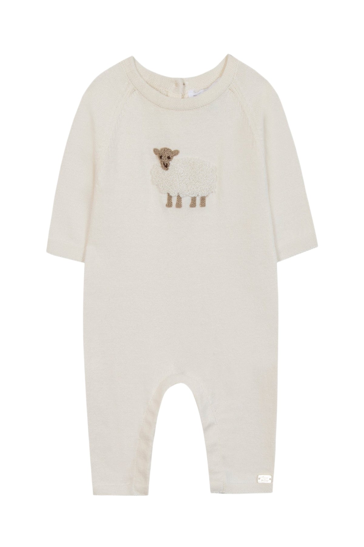 Combinaison longue - Ecru broderie mouton