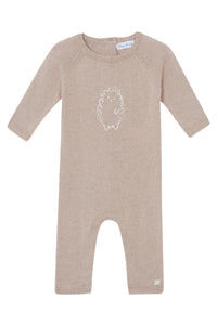Combinaison longue en coton - Moka chiné
