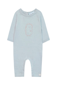 Combinaison longue en coton - Bleu céleste
