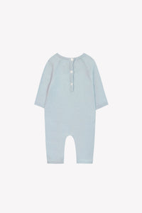 Combinaison longue en coton - Bleu céleste