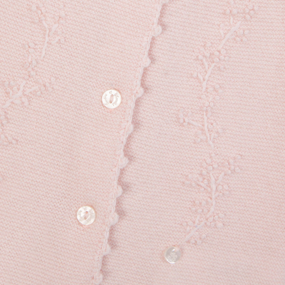 Rose Pâle / Combinaison Longue - Rose Pâle Broderie