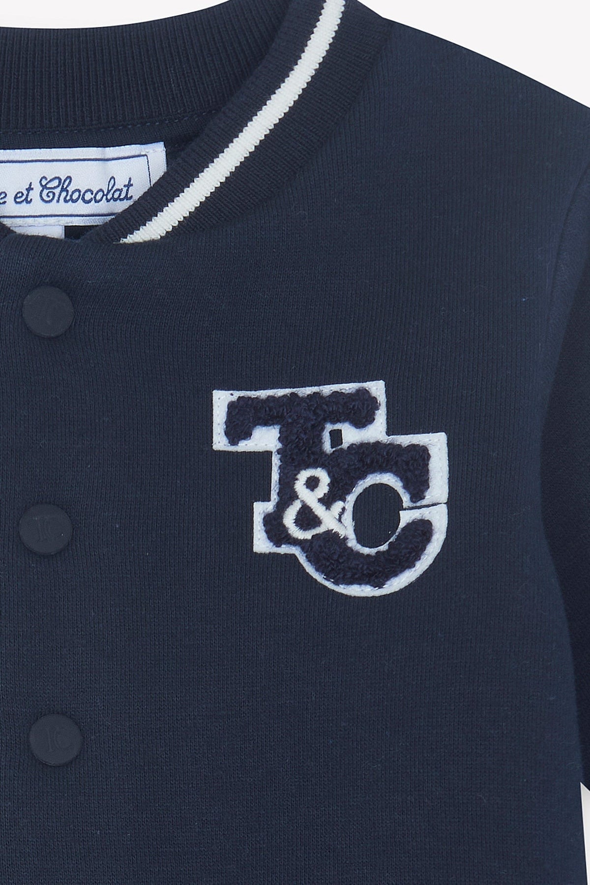 Ensemble jogging game on en coton - Bleu marine