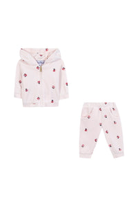 Ensemble jogging - Rose pâle velours