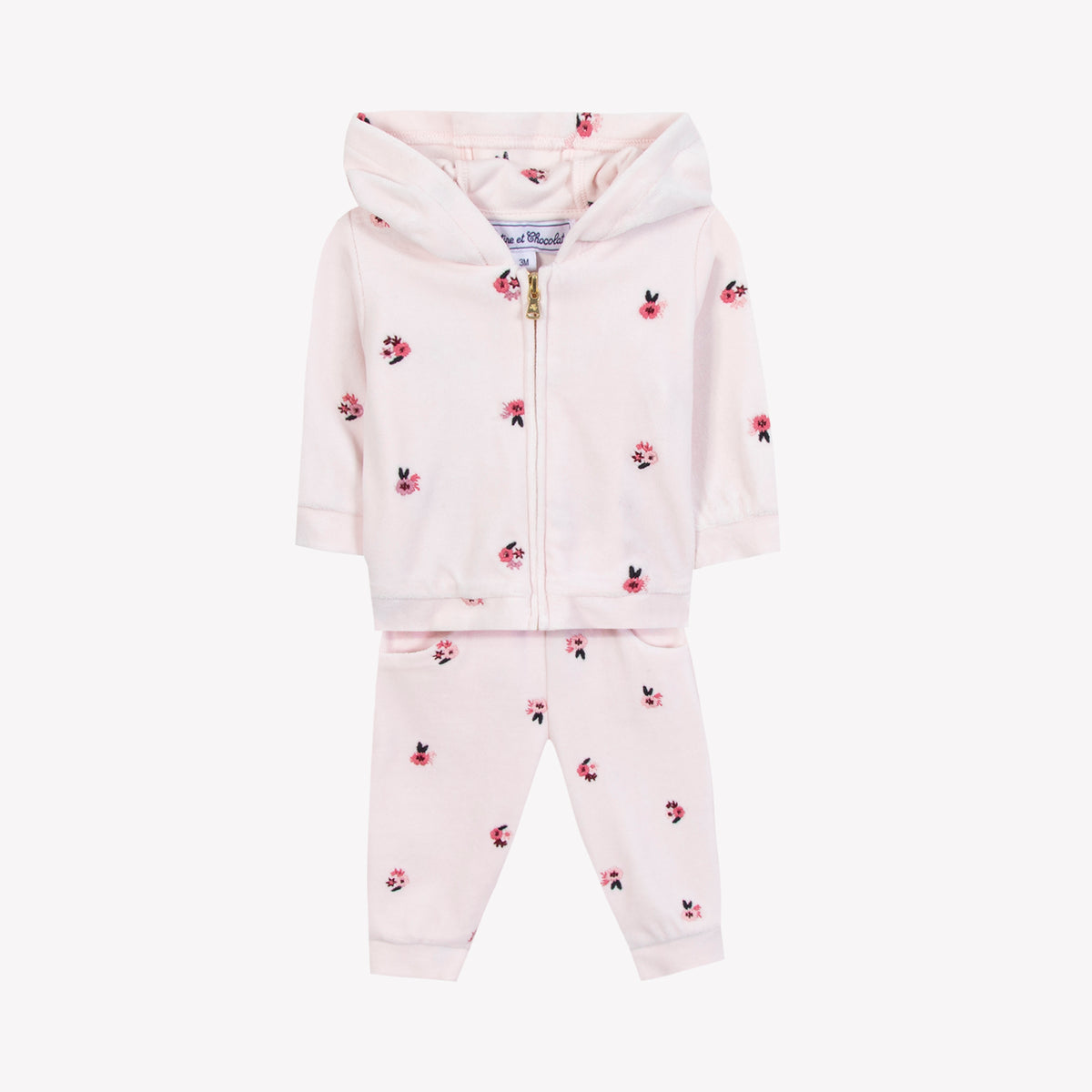 Ensemble jogging - Rose pâle velours