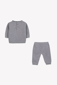 Ensemble jogging game on en coton - Gris chiné