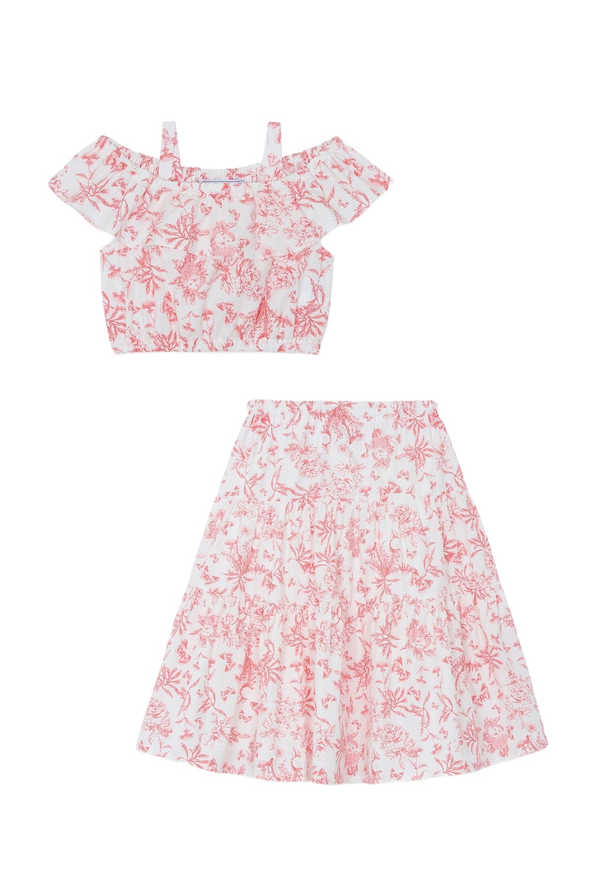 Ensemble long - Praline inspiration Toile de Jouy