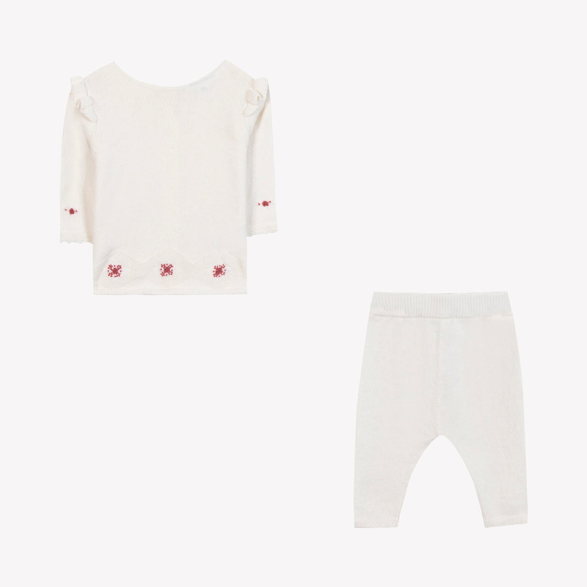 Nacre / Ensemble Long - Ecru Broderies