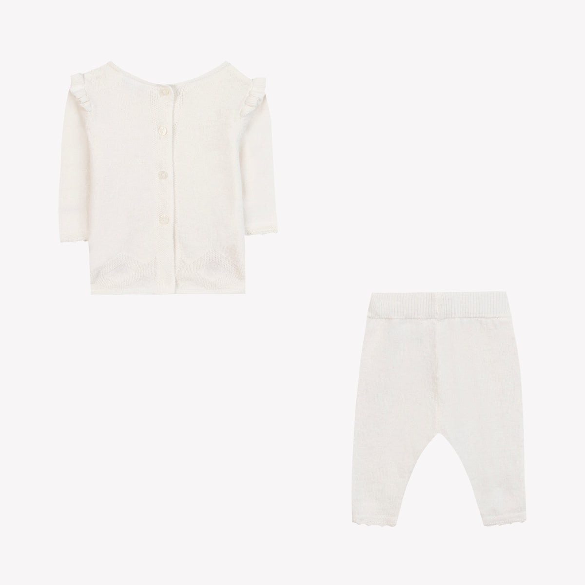 Nacre / Ensemble Long - Ecru Broderies