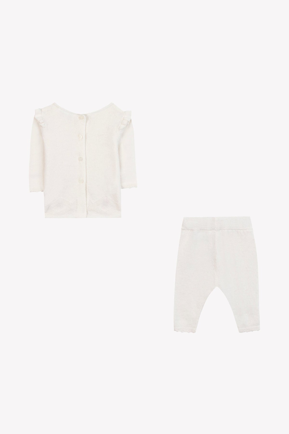 Ensemble long en coton - Nacre