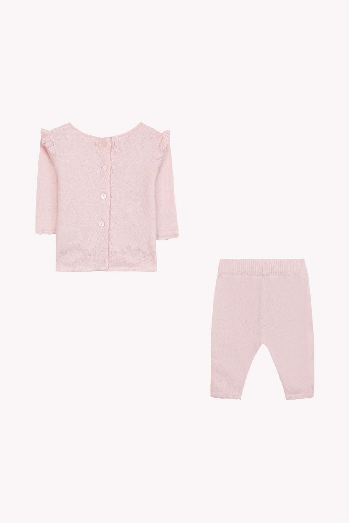 Ensemble long en coton - Rose pâle