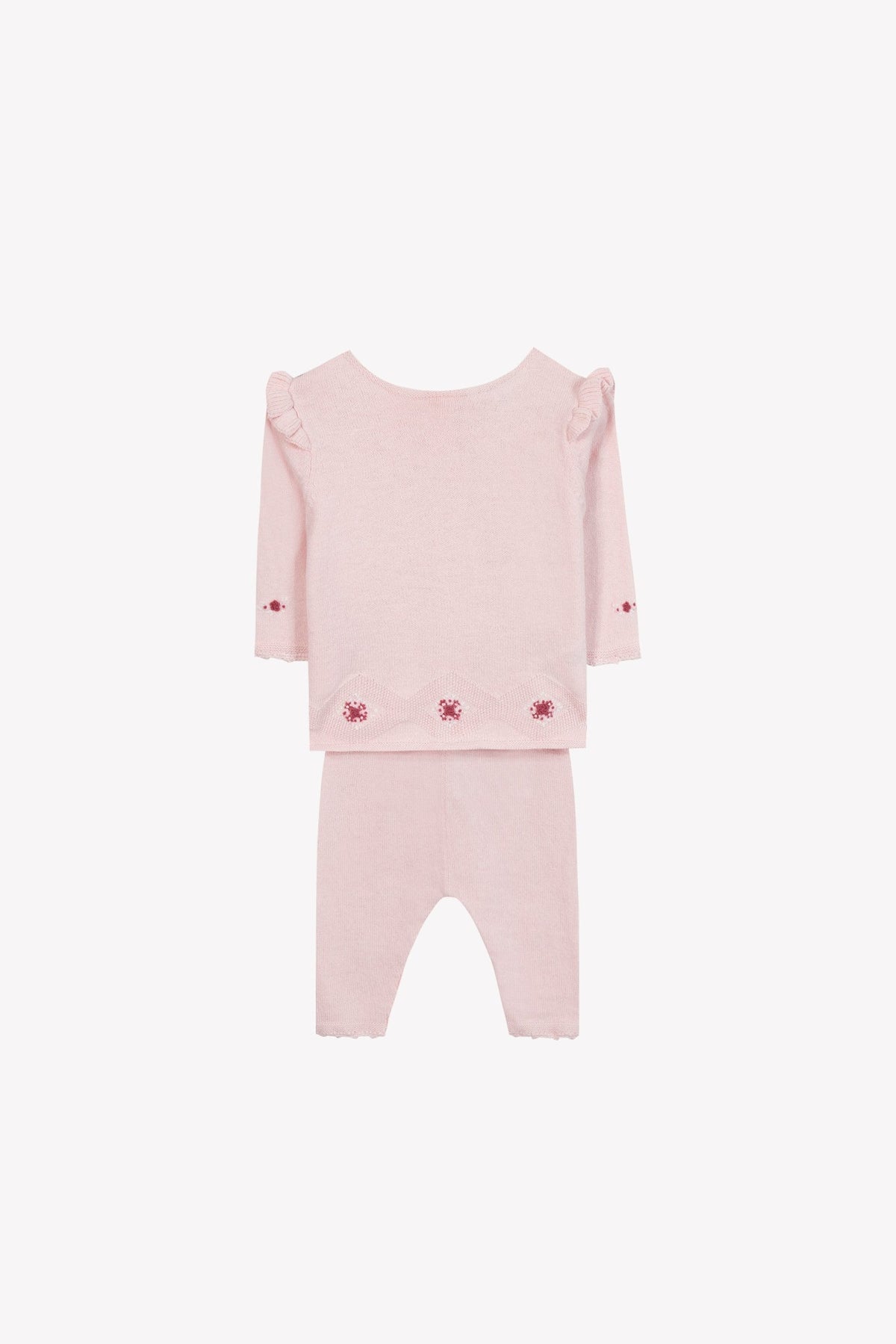 Ensemble long en coton - Rose pâle