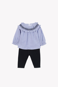 Ensemble long maison de campagne en coton - Chambray