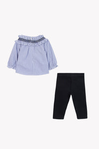 Ensemble long maison de campagne en coton - Chambray