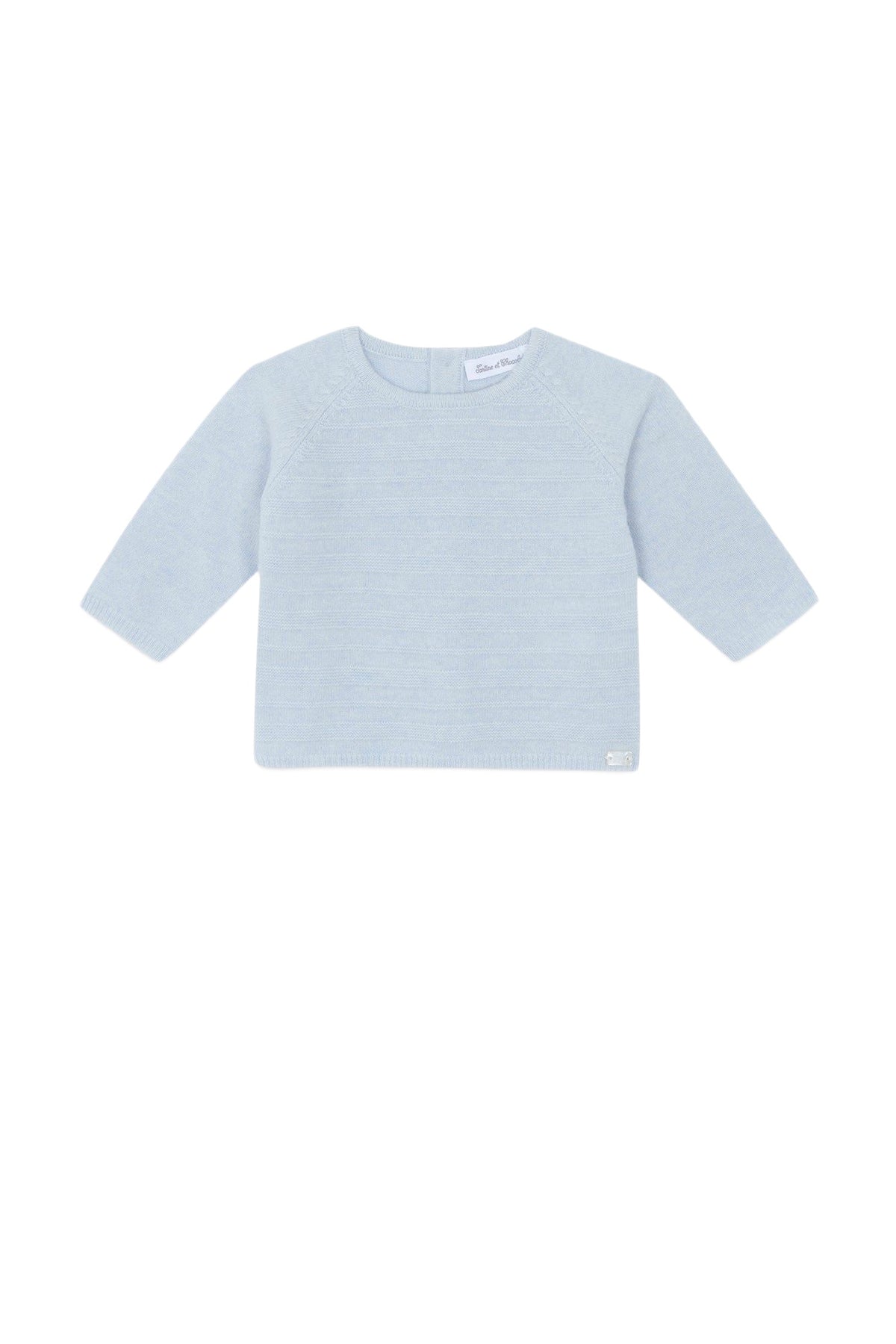 Ensemble long en laine - Bleu céleste