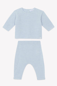 Bleu Céleste Chiné / Ensemble Long - Bleu Chiné