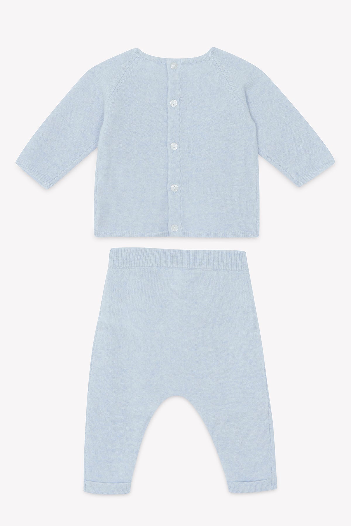 Bleu Céleste Chiné / Ensemble Long - Bleu Chiné