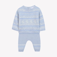 Bleu Celeste Chiné / Ensemble Long - Bleu Chiné Jacquard