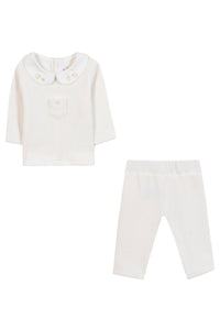 Ensemble long en cachemire
 - Nacre