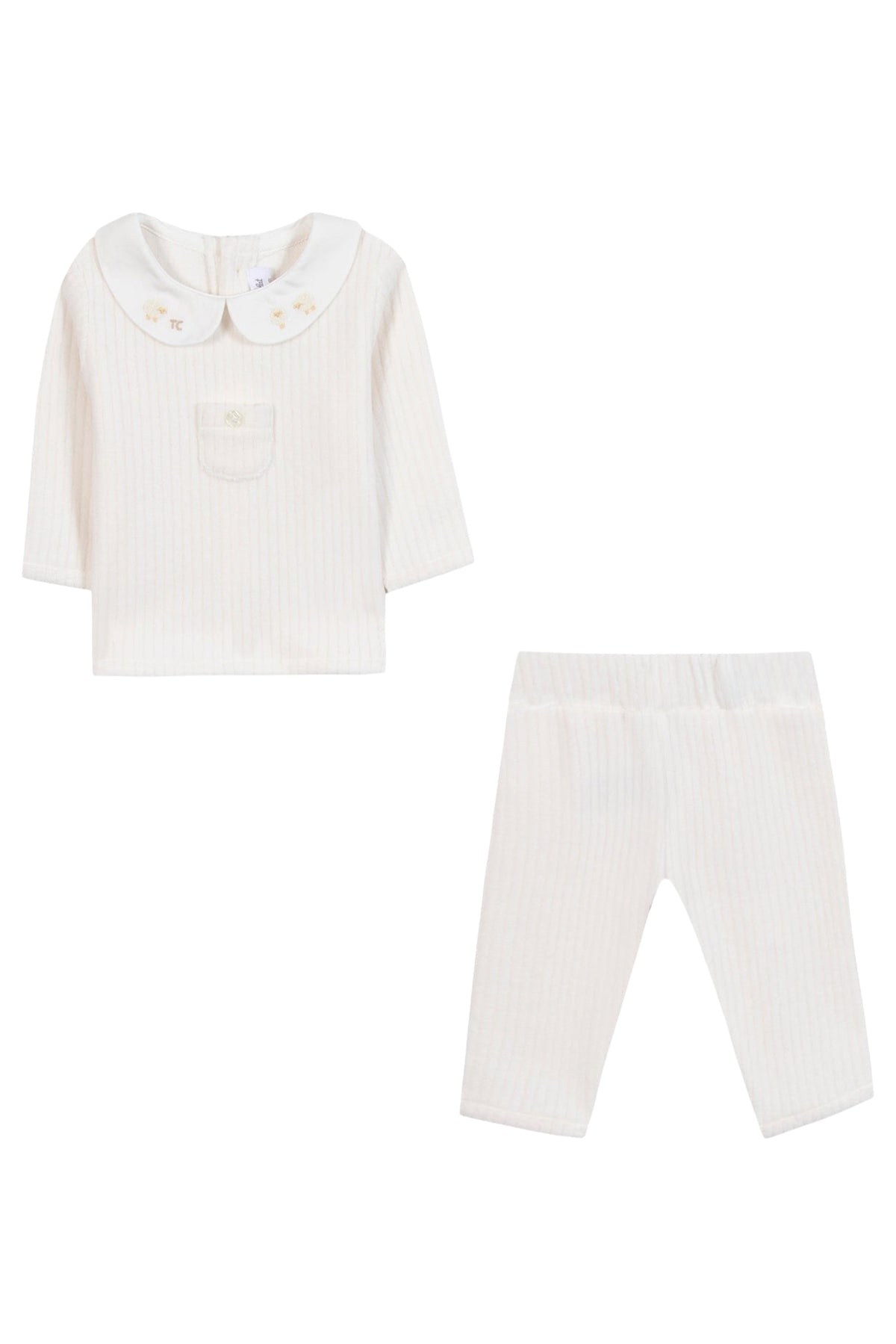 Ensemble long en cachemire
 - Nacre
