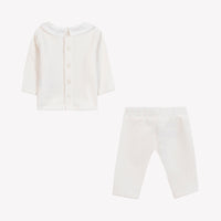 Combinaison longue - Ecru broderie mouton