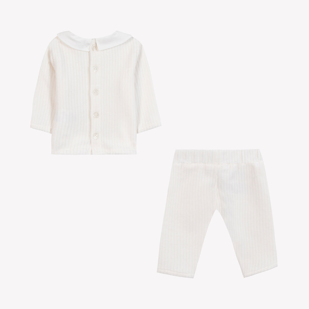 Combinaison longue - Ecru broderie mouton