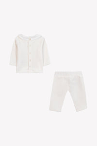 Ensemble long en cachemire
 - Nacre