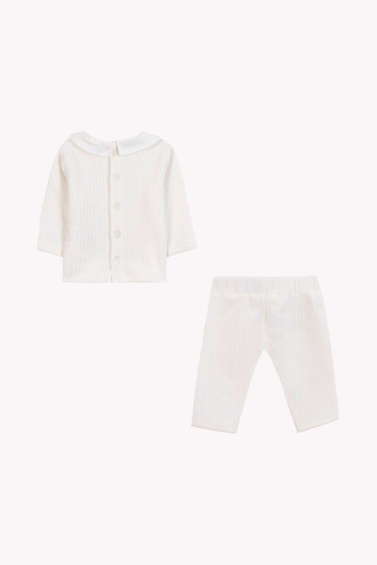Ensemble long en cachemire
 - Nacre